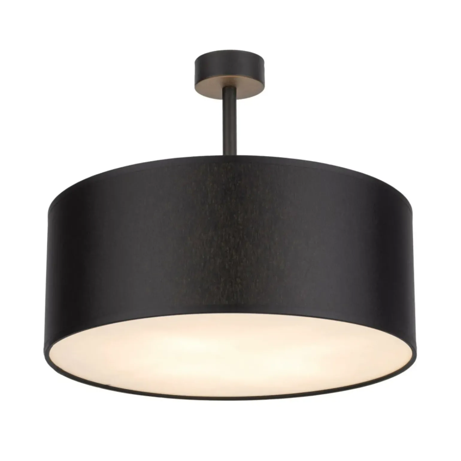 Store Okrągła lampa sufitowa z czarnym abażurem TK 4246 RONDO | Kaja Żyrandole Nowoczesne