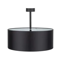 Store Okrągła lampa sufitowa z czarnym abażurem TK 4246 RONDO | Kaja Żyrandole Nowoczesne