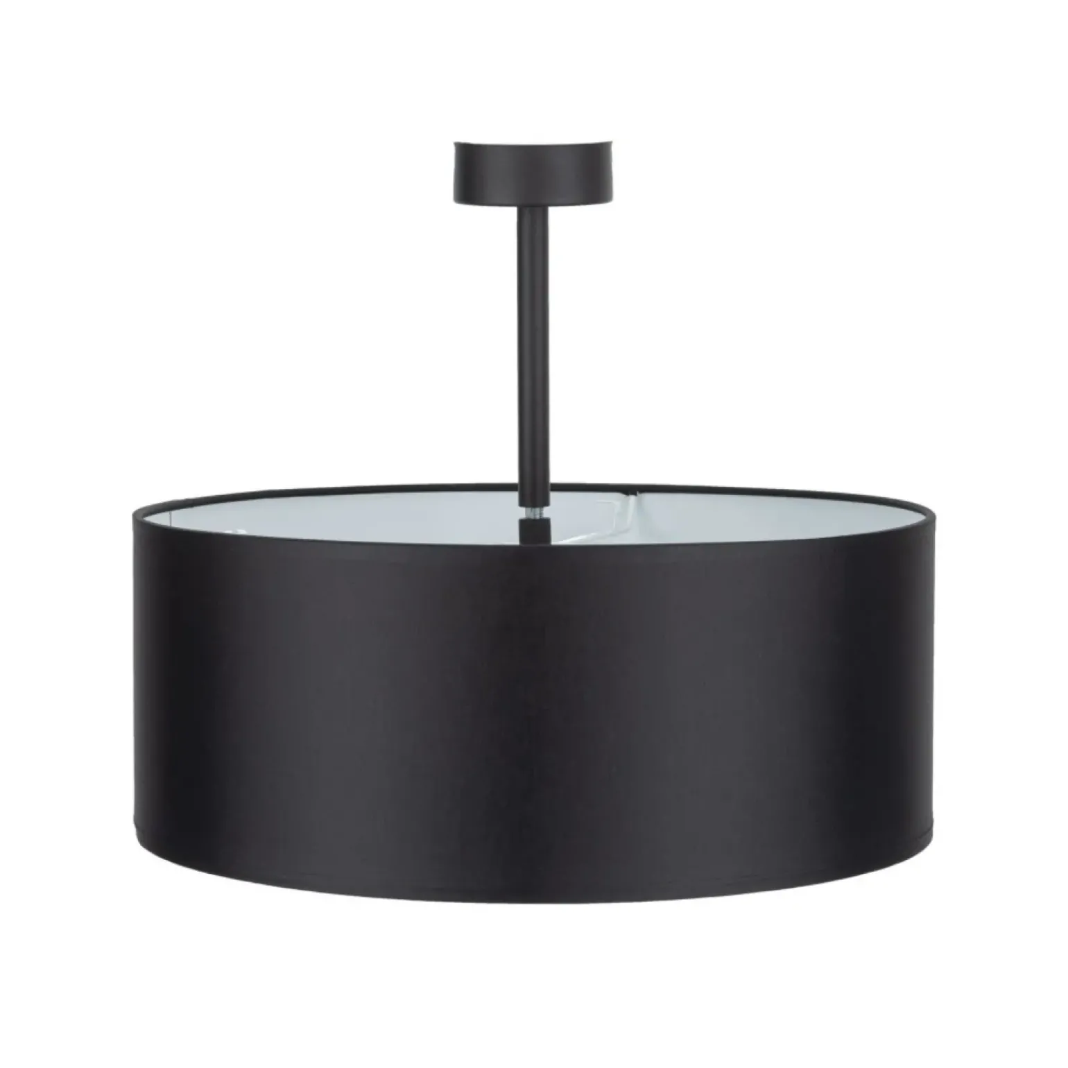Store Okrągła lampa sufitowa z czarnym abażurem TK 4246 RONDO | Kaja Żyrandole Nowoczesne
