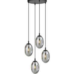 Best Sale Okrągła lampa sufitowa z regulowanymi zwisami 1266/4PREM - ASTRAL Żyrandole Nowoczesne