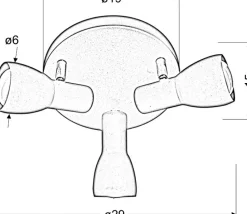 Sklep Kaja Okrągła lampa sufitowa z reflektorami 98-44242 PICARDO | Kaja