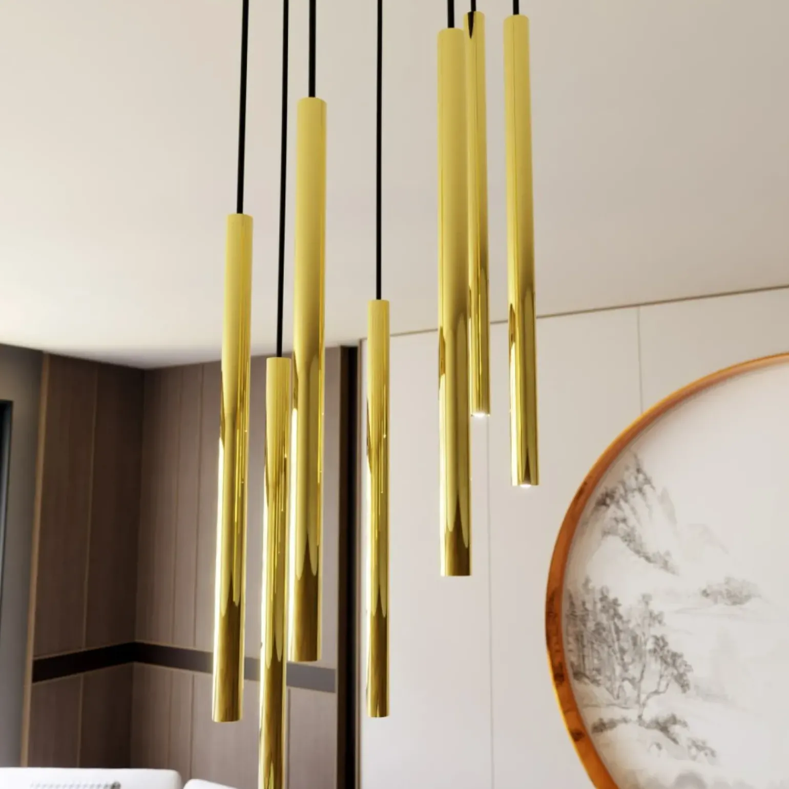 Best Sale Okrągła lampa sufitowa z wąskimi tubami 1332/7PREM SELTER | Kaja Żyrandole Nowoczesne