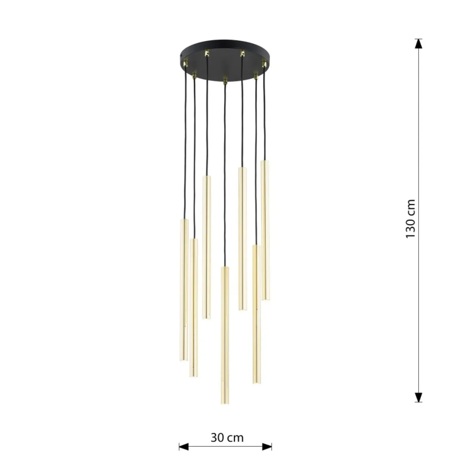 Best Sale Okrągła lampa sufitowa z wąskimi tubami 1332/7PREM SELTER | Kaja Żyrandole Nowoczesne