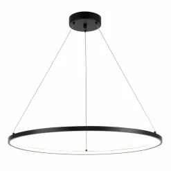 Sale Okrągła lampa wisząca LED do salonu ⌀60cm PEN89424-60BK HORIK | Kaja Żyrandole Nowoczesne