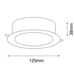 Sklep Kaja Okrągła lampa wpustowa LED IP44 3000K ANT 8058 z serii TOTTO