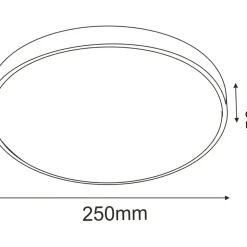 Sklep Kaja Okrągła, ledowa lampa sufitowa ⌀25cm 3000K ANT 1060 IKA | Kaja