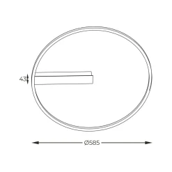 Sklep Kaja Okrągła, ledowa lampa sufitowa E82907-81 CORIT | Kaja Oświetlenie