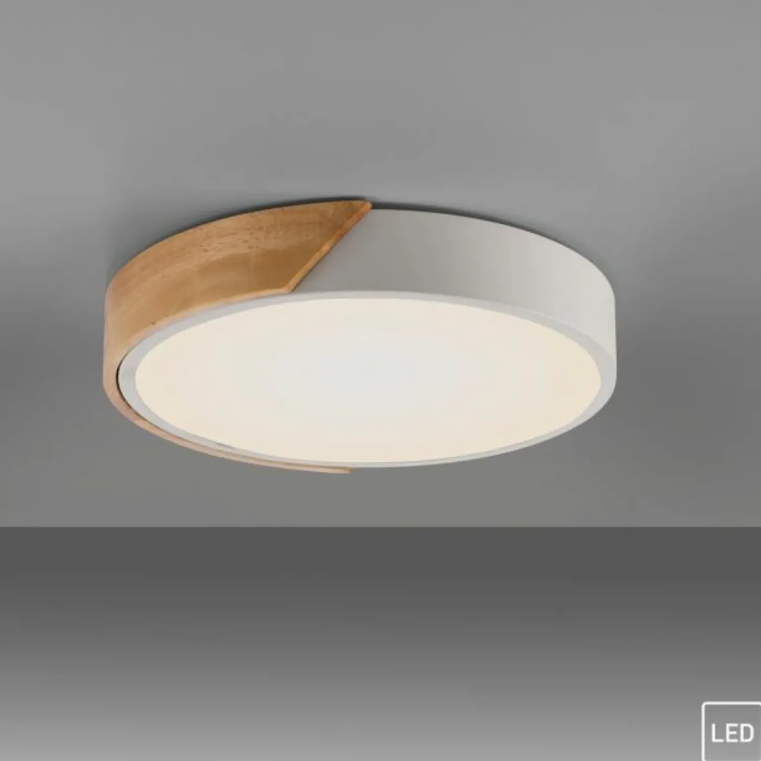 Sklep Kaja Okrągła, ledowa lampa sufitowa w stylu boho ZM 14288-16 BILA | Kaja