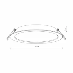 Sklep Kaja Okrągła ledowa lampa wpustowa ⌀19,5cm 4000K 10543 MYKONOS LED | Kaja