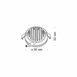 Sklep Kaja Okrągła, ledowa oprawa podtynkowa DL303-L12B PHANTON | Kaja