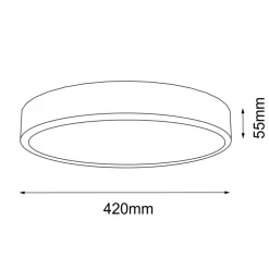Sklep Kaja Okrągła, płaska lampa sufitowa ⌀42cm 4000K ANT 8446 NOMI | Kaja