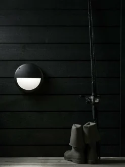 Sklep Kaja Okrągły kinkiet ścienny w czarnej oprawie 106519 | Kaja Oświetlenie