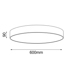 Sklep Kaja Okrągły plafon do sypialni ⌀60cm ANT 1296 SENGO | Kaja Oświetlenie