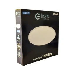 Sklep Kaja Okrągły plafon LED, srebrna ramka 4000K ⌀33cm ML4267 BRAVO | Kaja