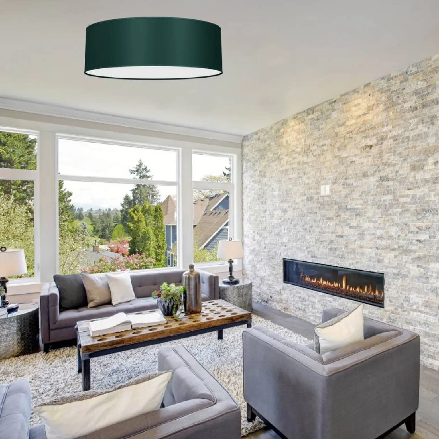 Sklep Kaja Okrągły plafon sufitowy do niebanalnego pokoju MLP7877 z serii VERDE | Kaja Oświ