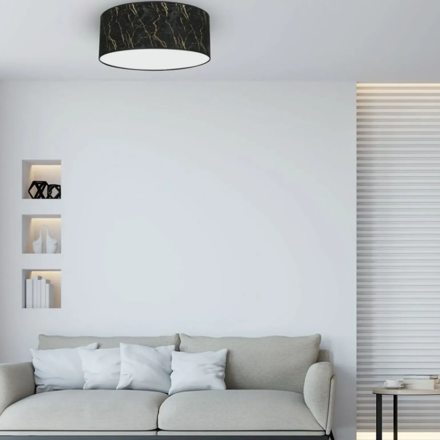 Sklep Kaja Okrągły plafon sufitowy, na duży gwint MLP7295 z serii SENSO | Kaja Oświetlenie