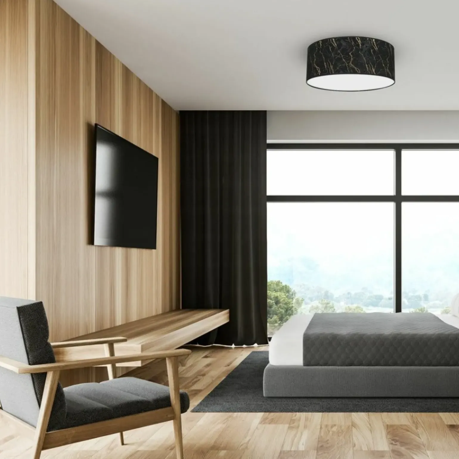 Sklep Kaja Okrągły plafon sufitowy, na duży gwint MLP7295 z serii SENSO | Kaja Oświetlenie