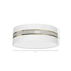 Sklep Kaja Okrągły plafon w kolorze bieli i złota MLP7351 z serii ULTIMO | Kaja Oświetlenie