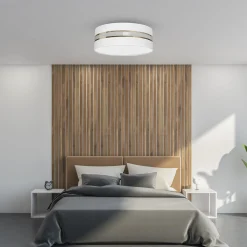 Sklep Kaja Okrągły plafon w kolorze bieli i złota MLP7351 z serii ULTIMO | Kaja Oświetlenie