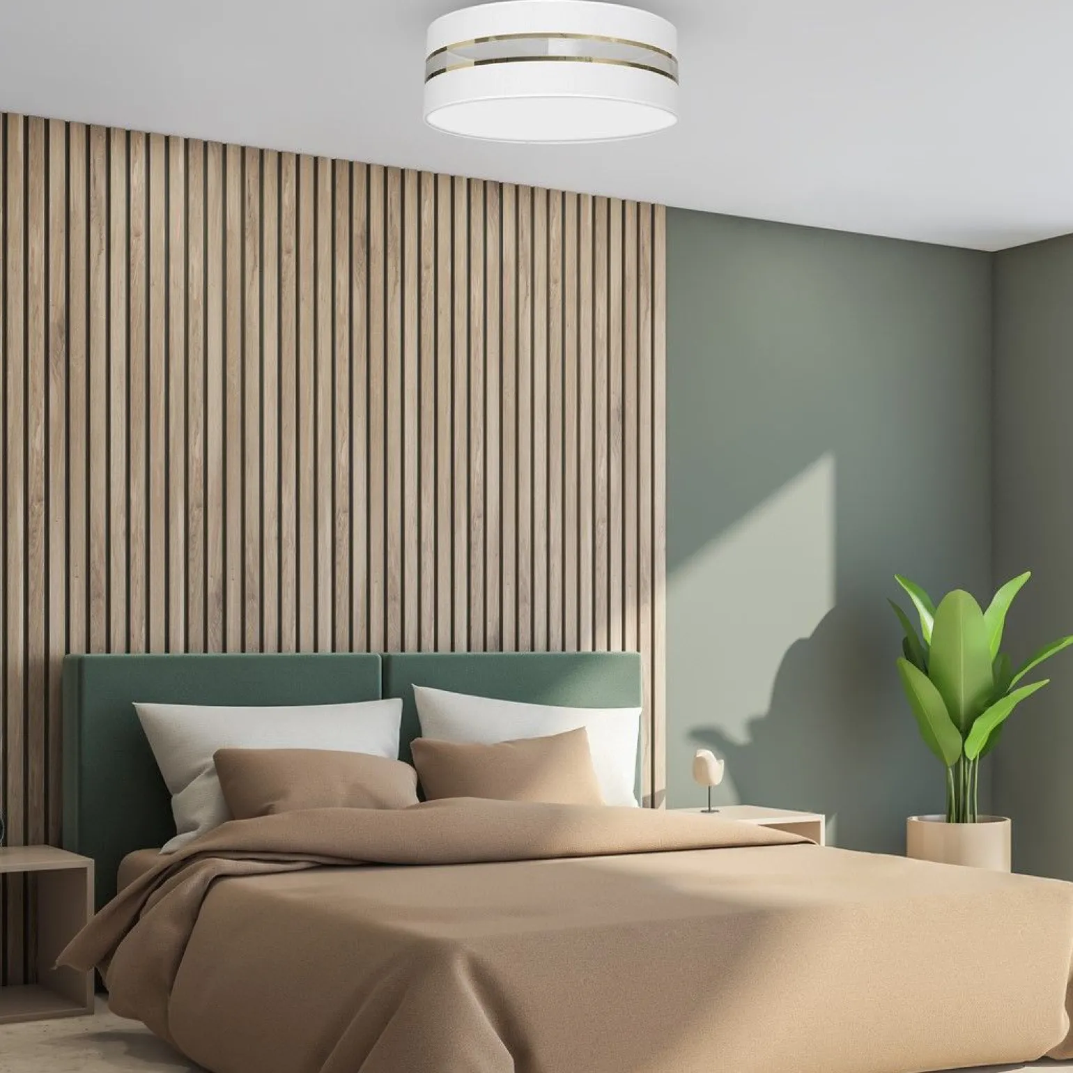 Sklep Kaja Okrągły plafon w kolorze bieli i złota MLP7351 z serii ULTIMO | Kaja Oświetlenie