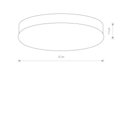 Sklep Kaja Okrągły plafon, w kolorze satyny, na duży gwint 9491 | Kaja