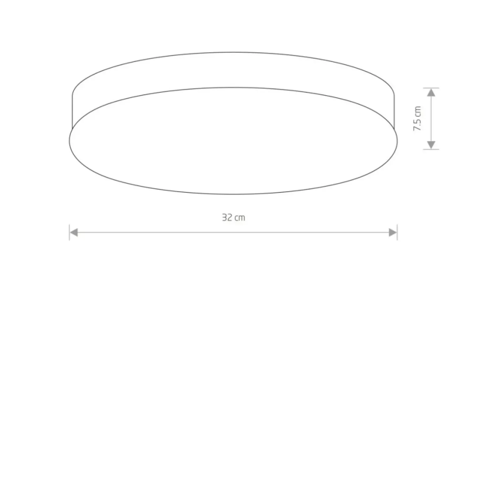 Sklep Kaja Okrągły plafon, w kolorze satyny, na duży gwint 9491 | Kaja