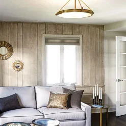 Sklep Kaja Okrągły plafon w stylu vintage, retro HK-COLLIER-SF-M z serii COLLIER