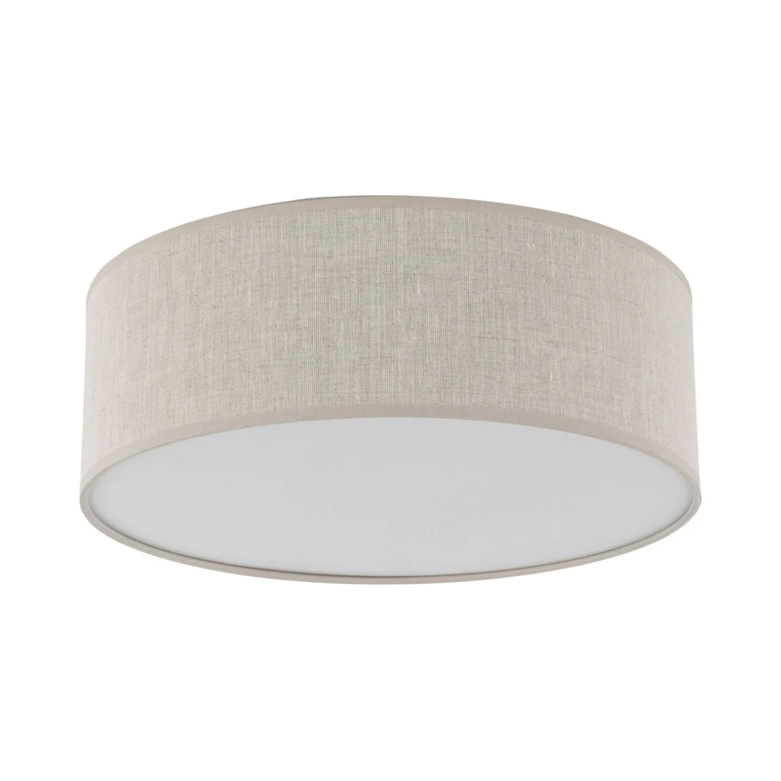 Sklep Kaja Okrągły plafon z lnianym abażurem TK 10199 NICOLA | Kaja Oświetlenie