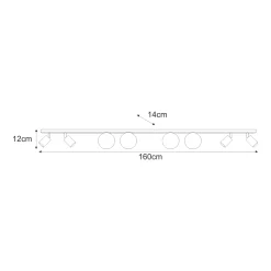 Sklep Kaja Ośmiopunktowa lampa sufitowa, listwa K-5498 z serii ANDI