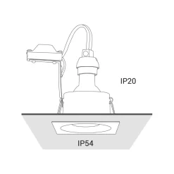 Sklep Kaja Oprawa podtynkowa - oczko w kształcie kwadratu 8368 | Kaja Oświetlenie