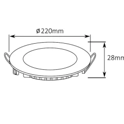 Sklep Kaja Oprawa podtynkowa LED ⌀22cm 4000K HB10006 SKIATHOS | Kaja Oświetlenie