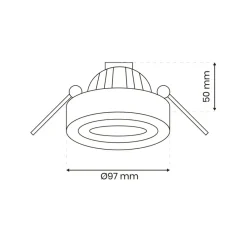 Sklep Kaja Oprawa podtynkowa o regulowanym kącie ML0015 z serii NUSA ROUND | Kaja Oświetlen