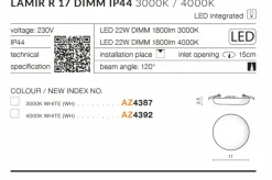 Sklep Kaja Oprawa podtynkowa oczko łazienkowe LED AZ4387 LAMIR | Kaja Oświetlenie