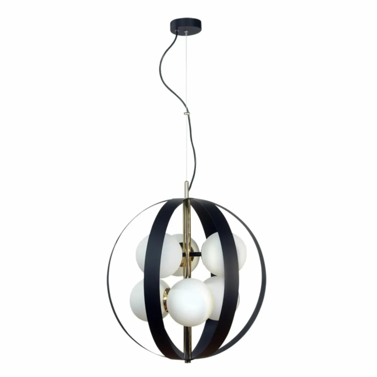 Hot Ozdobna, czarno-złota lampa wisząca do salonu ZM 1138 z serii NELA Żyrandole Nowoczesne