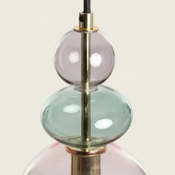 Outlet Ozdobna, kolorowa, szklana lampa wisząca ABR-KOLO2-F KOLORENO | Kaja Żyrandole Nowoczesne