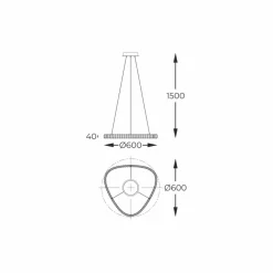 Fashion Ozdobna, kryształowa lampa wisząca MD3169-1-3GT ATHESA | Kaja Żyrandole Nowoczesne