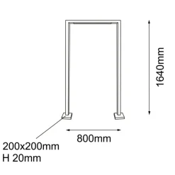 Sklep Kaja Ozdobna lampa do ogrodu - wysoka ramka 164cm ANT 9932 TAKETA | Kaja
