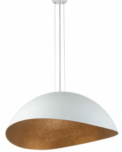 Sale Ozdobna lampa wisząca biało-miedziana SIG 40624 z serii SOLARIS | Kaja Żyrandole Nowoczesne