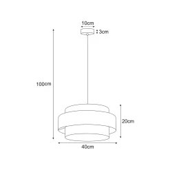 Sklep Kaja Ozdobna lampa wisząca z abażurem w stylu boho K-5231 z serii GATO