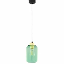 Best Sale Ozdobna lampa wisząca z zielonym kloszem TK 6696 z serii MARCO | Kaja Żyrandole Nowoczesne