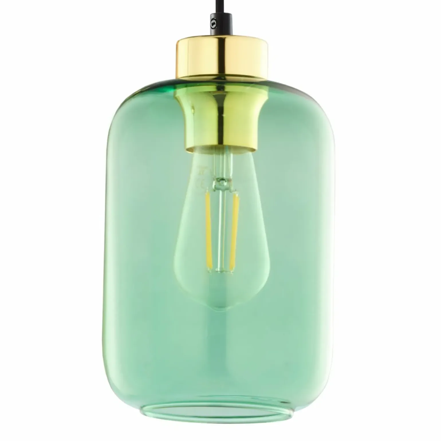 Best Sale Ozdobna lampa wisząca z zielonym kloszem TK 6696 z serii MARCO | Kaja Żyrandole Nowoczesne