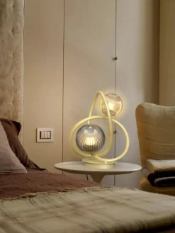 Sklep Kaja Ozdobna lampka na szafkę nocną i do salonu WF 8015-204 METZ | Kaja