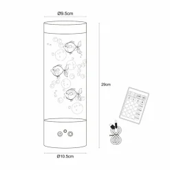 Sklep Kaja Ozdobna lampka stołowa z rybkami ZM 87946 AQUA | Kaja Oświetlenie