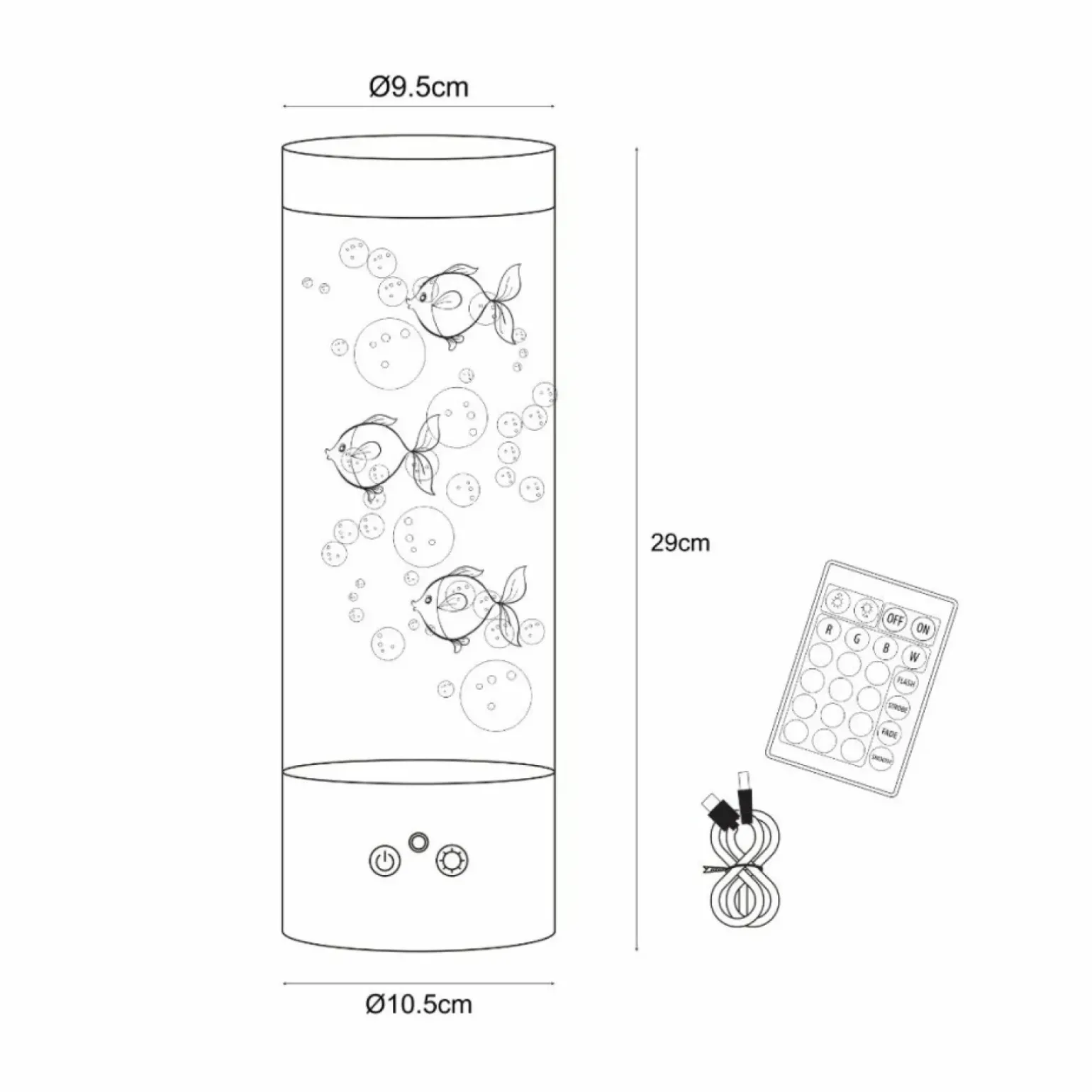 Sklep Kaja Ozdobna lampka stołowa z rybkami ZM 87946 AQUA | Kaja Oświetlenie