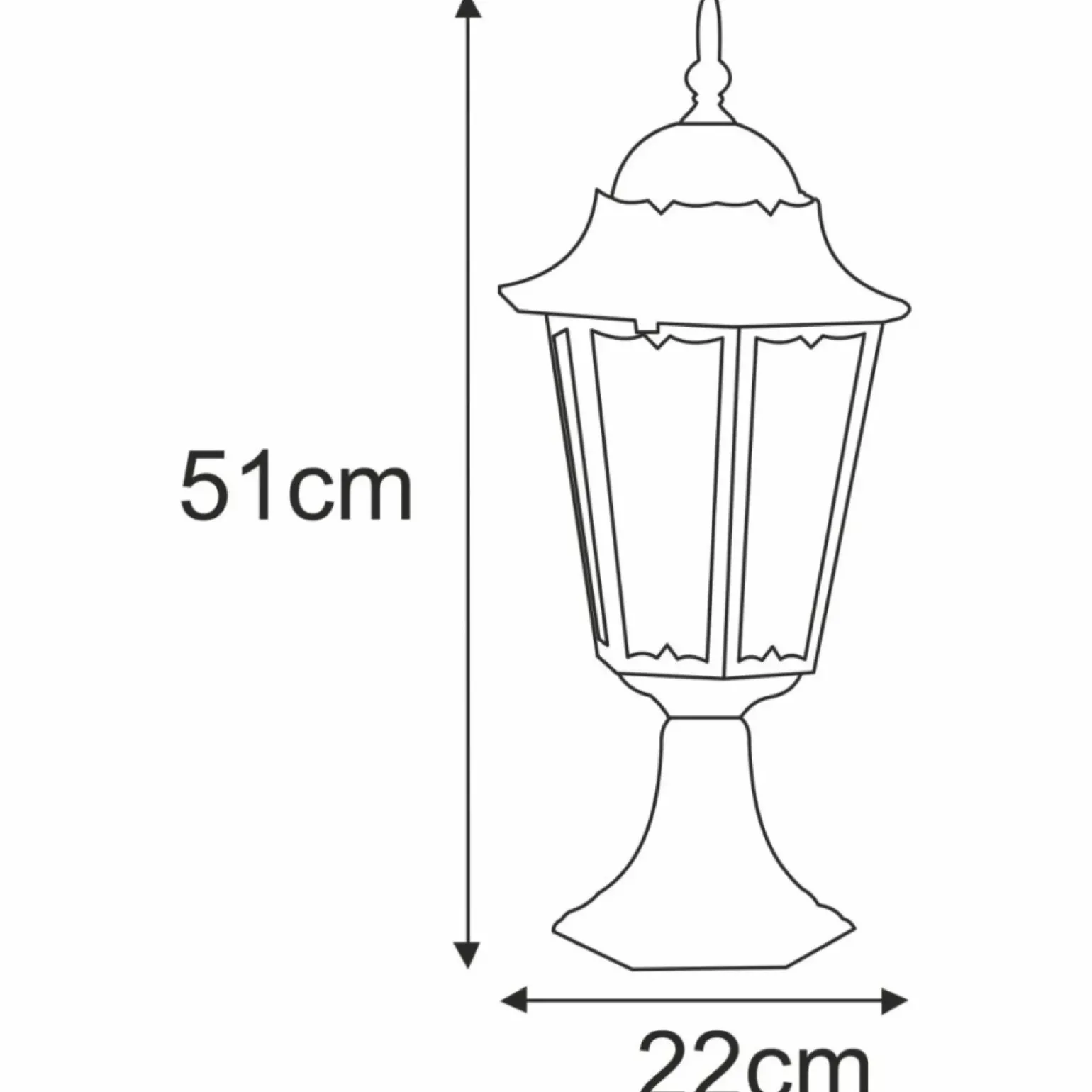 Sklep Kaja Ozdobna latarenka zewnętrzna K-5006S CZ/ZŁ LOZANA | Kaja Oświetlenie