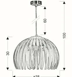 Sklep Kaja Ozdobna, niebieska lampa wisząca 31-49783 ABUKO | Kaja Oświetlenie