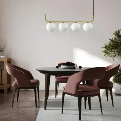 Fashion Ozdobna, złota lampa wisząca nad stół LP-005/4L GD ALISA | Kaja Żyrandole Nowoczesne