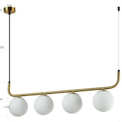 Fashion Ozdobna, złota lampa wisząca nad stół LP-005/4L GD ALISA | Kaja Żyrandole Nowoczesne