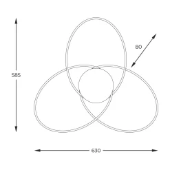 Sklep Kaja Ozdobny, czarno-złoty, ledowy kinkiet 20169-GD BOLD | Kaja Oświetlenie