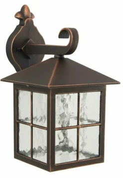 Sklep Kaja Ozdobny kinkiet elewacyjny, szkło lodowe K 3012/1/KW z serii WENECJA | Kaja Oświ